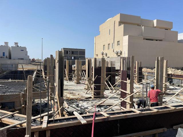 تنفيذ أعمدة خرسانية
